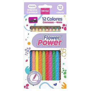 Caja Colores Flower Power Pastel X12