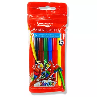 Plumones Faber-Castell Fiesta X6