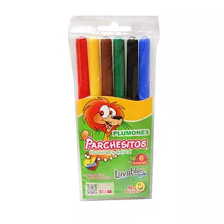 Plumones Parchesitos X6