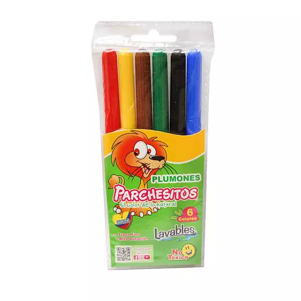 Plumones Parchesitos X6