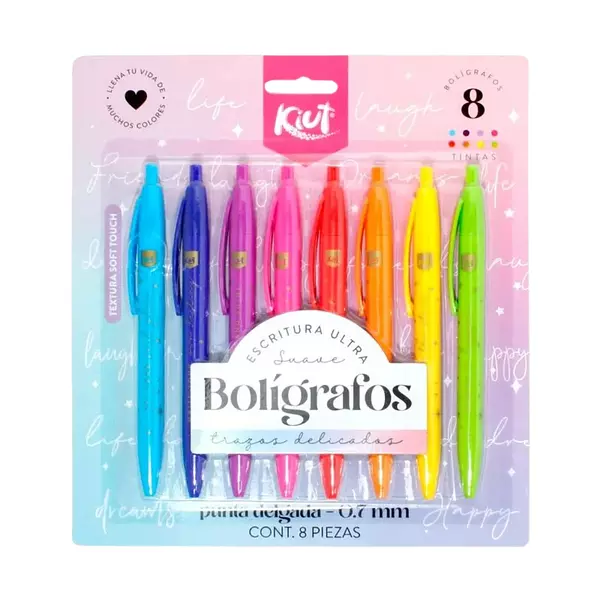 Bolígrafos De Colores Kiut X8