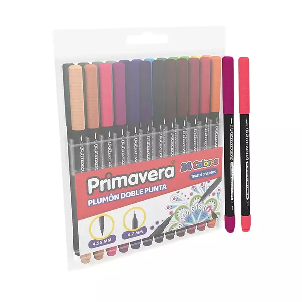 Plumon Primavera Punta Doble Punta X24