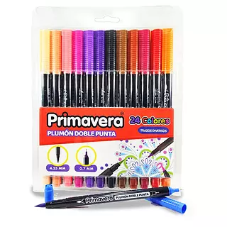 Plumon Primavera Punta Doble Punta X24
