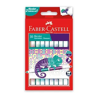 Plumones Faber-Castell Doble Punta X10