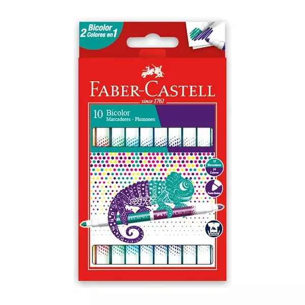 Plumones Faber-Castell Doble Punta X10