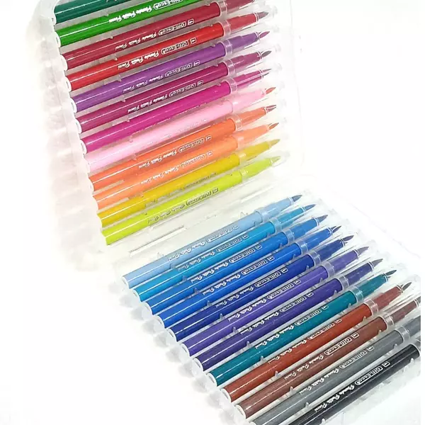 Plumones Punta Pincel Offi-Esco X24