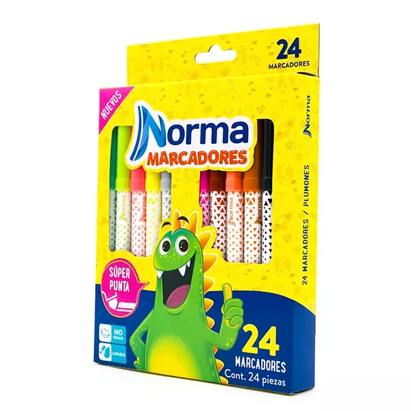Marcadores Norma Lavables X24