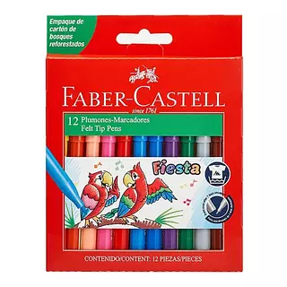 Plumones Faber-Castell Fiesta X12