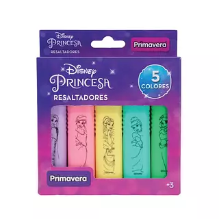 Resaltadores Primavera Pastel Princesas X5