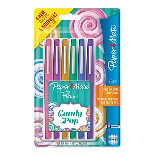Plumígrafos Papermate Flair Candy Pop X6