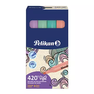 Marcadores Pelikan Permanente 420 Pastel X8