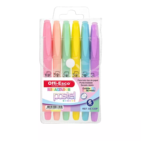Resaltadores Offi-Esco Pastel X6