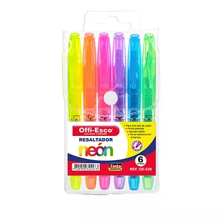 Resaltadores Offi-Esco Neón X6