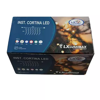 Luces Led Cortina 480 Bombillos Cable Blanco Color Calida Na