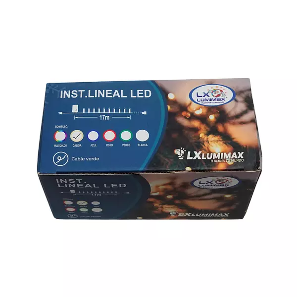 Luces Led Lineal 192 Bombillos Cable Verde Color Calida Navi