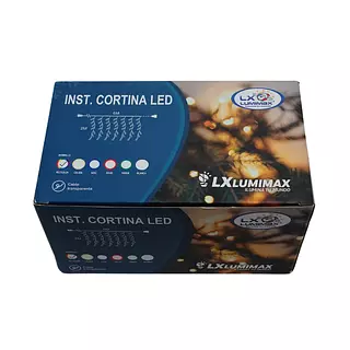 Luces Led Cortina 400 Bombillos Cable Blanco Multicolor Navi