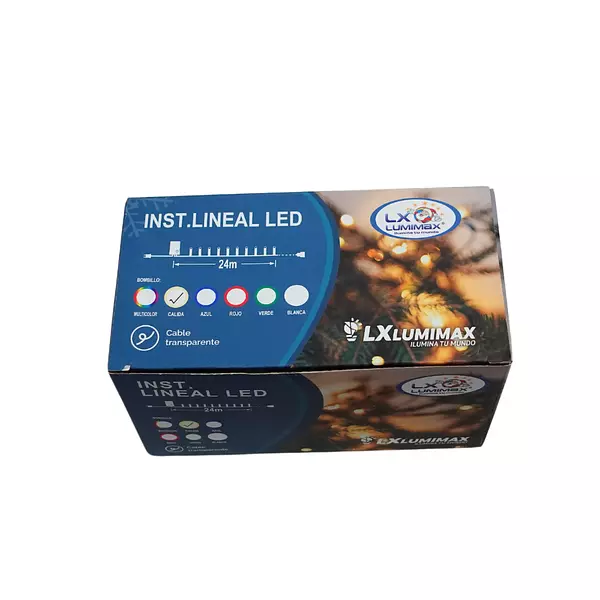 Luces Led Lineal 282 Bombillos Cable Blanco Color Calida Nav