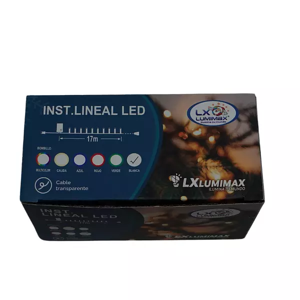 Luces Led Lineal 192 Bombillos Cable Blanco Color Blanca Nav