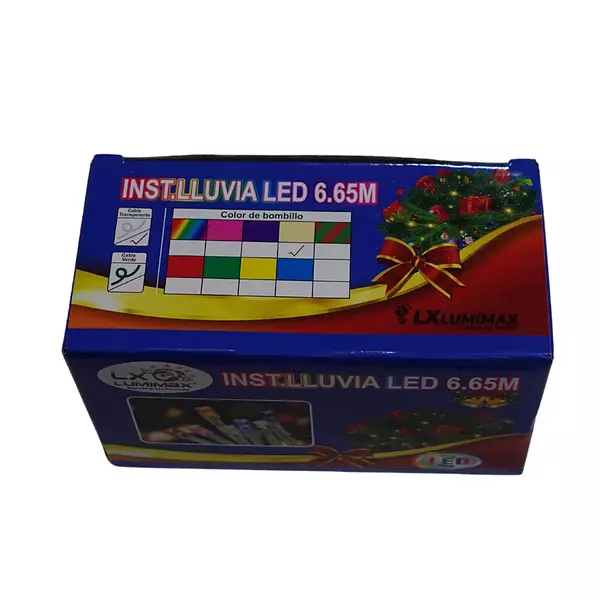 Luces Led Lluvia 192 Bombillos Cable Blanco Color Calida Nav