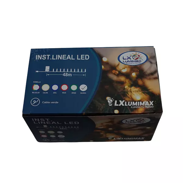 Luces Led Lineal 460 Bombillos Cable Verde Color Blanca Navi