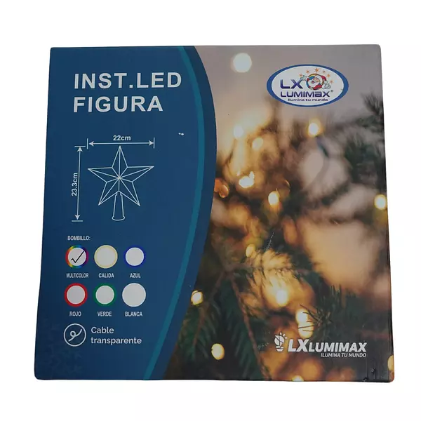 Estrella Led Figura Cable Blanco Multicolor Navidad Luminex