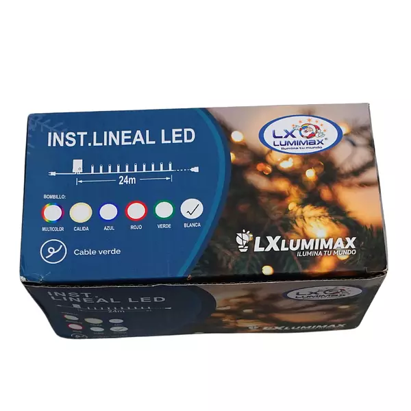 Luces Led Lineal 282 Bombillos Cable Verde Color Blanca Navi