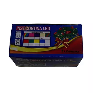 Luces Led Cortina 260 Bombillos Cable Blanco Color Calida Na
