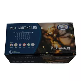 Luces Led Cortina 260 Bombillos Cable Blanco Multicolor Navi