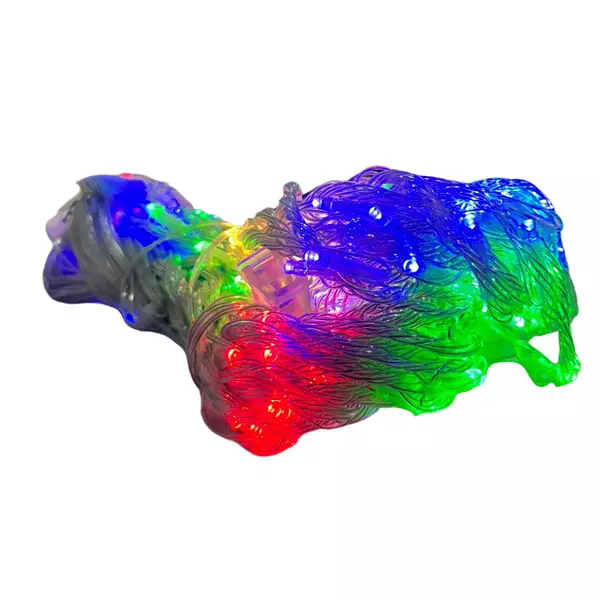 Luces Led Cortina 260 Bombillos Cable Blanco Multicolor Navi