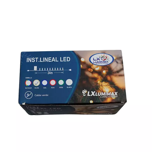 Luces Led Lineal 282 Bombillos Cable Verde Color Calida Navi