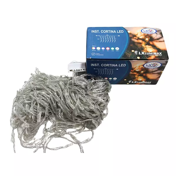 Luces Led Cortina 260 Bombillos Cable Blanco Color Blanca Na