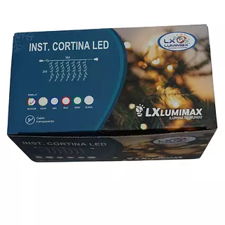 Luces Led Cortina 480 Bombillos Cable Blanco Multicolor Navi