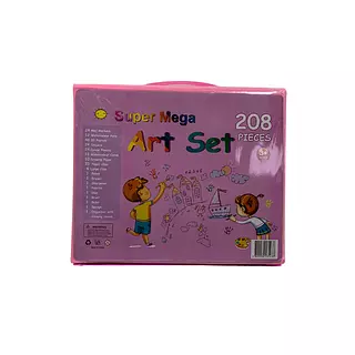 Set De Arte Maleta Plastica Niña Pequeña 208pcs