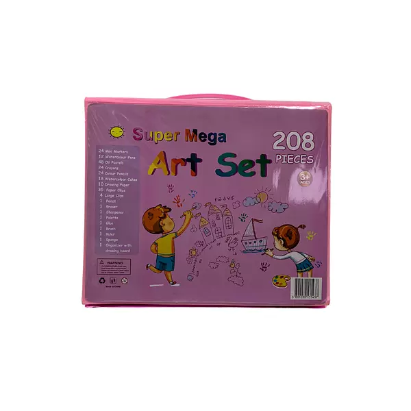 Set De Arte Maleta Plastica Niña Pequeña 208pcs