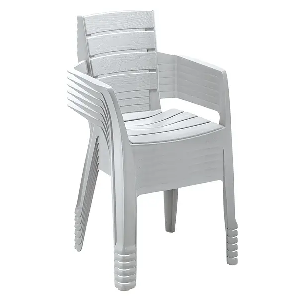 Silla Baru Con Brazos Gris Hielo 11699