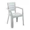Silla Baru Con Brazos Gris Hielo 11699