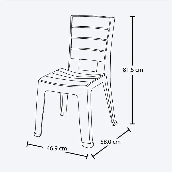 Silla Baru Sin Brazos Gris Hielo 12968