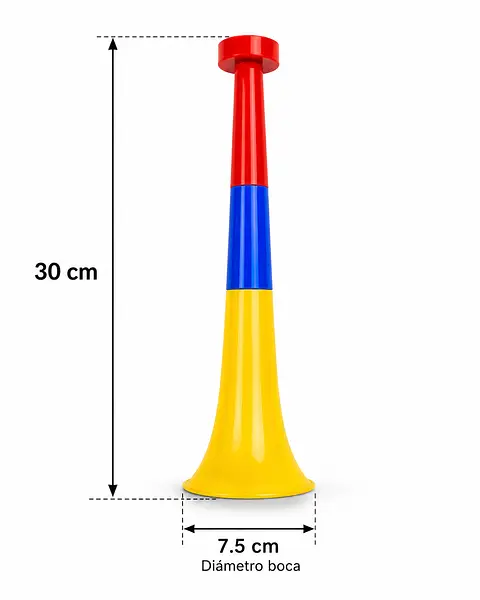 Vuvuzela Pequeña Tricolor 30 Cm