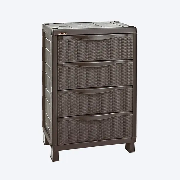 Armario Cajonero Apariencia Rattan Wengue