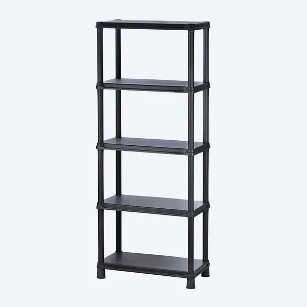 Estante Sólido 12 Pulgadas 5 Niveles Negro