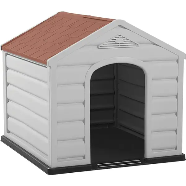 Casa Para Perro Razas Medianas Y Grandes Gris Hielo Terracot