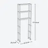Estante Organizador De Baño 3 Niveles Gris Hielo