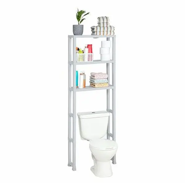 Estante Organizador De Baño 3 Niveles Gris Hielo