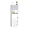 Estante Organizador De Baño 3 Niveles Gris Hielo