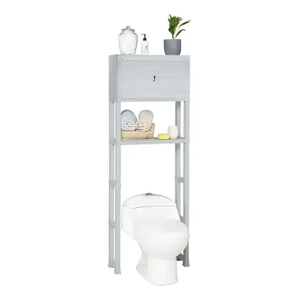 Estante Organizador De Baño 3 Niveles Gris Hielo